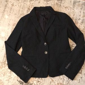 Ann Taylor Black Double Button Blazer Size 4P